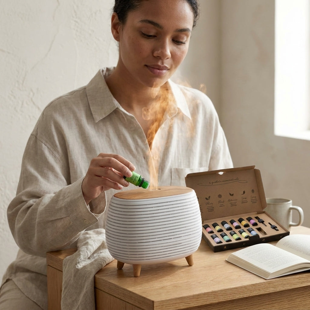 ANYÁK NAPJA — HAVEN Diffúzor + A Tizenkettő Illóolaj Szett | Csend